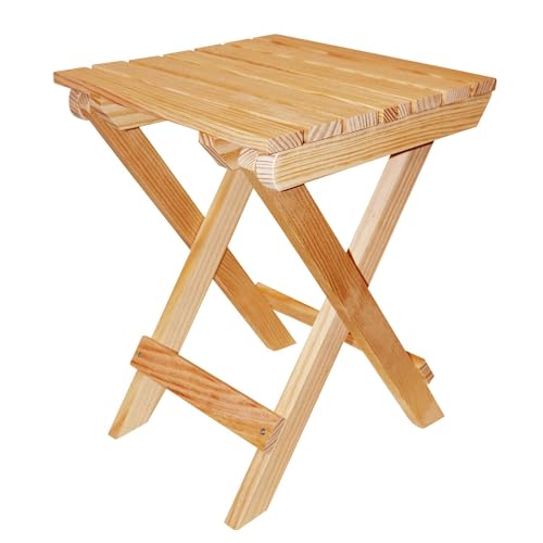 Table de jardin pliante bois 40x40 cm, petite table basse d'extérieur - 2