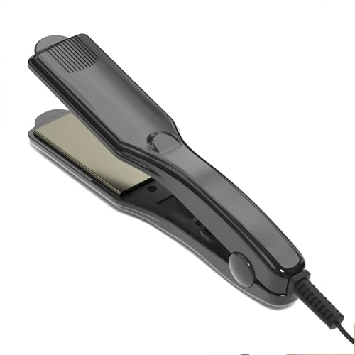 Plancha para el cabello con placas de titanio, calentamiento rápido en 30 segundos, temperatura constante, herramienta portátil para uso en salón y en casa miniatura 1