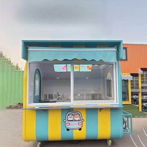 Fully Equipped Food Trucks,Food trailers for sale，Customizable in Color and Size, with Integrated Kitchens, Generators, and Water Tanks, Are Ready to Go In-City, Tourist Attractions, and Night Markets