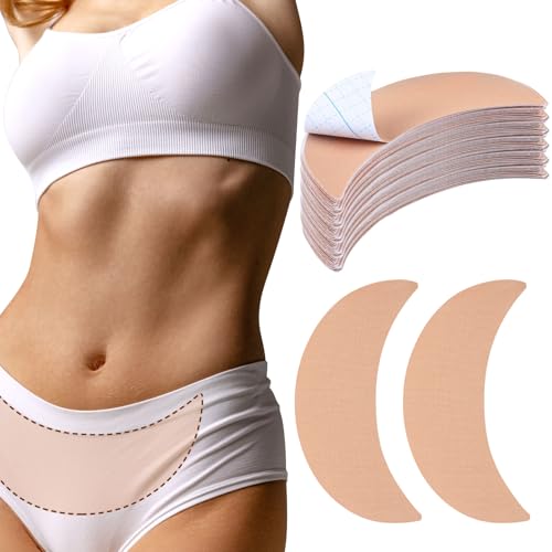 Geiserailie 30 Pcs Tummy Tape Precut Kinesiology Elastic Belly Tape for Tummy Lift Leg Back Fat Lift Body Stoma Backless Dresses Wedding Pregnancy