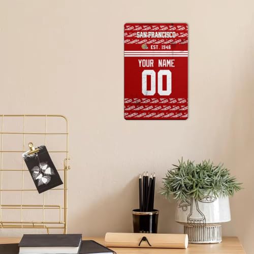 Image of San Francisco Metal Sign for Outside Custom Name and Number Gifts