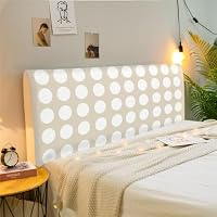 Housse Extensible Pour Tête De Lit - 160 Cm, Blanc, élastique, Lavable, Protège Et Décore