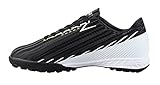 Vizari Tesoro Junior Turf Kids Soccer Cleats | Turf Surface Soccer Football Shoes for Boys and Girls | Quality Futsal Sneaker | Black/White, 4.5 Big Kid