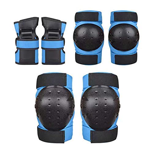 プロテクター キッズ 6点セット 膝 ひじ 手首 手首/肘/膝セット 耐摩耗性 自転車 スケボー ストライダー ローラースケート 一輪車 子供 スケートボード L
