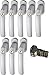 Produktbild ABUS 442582 FG200 S SB abschließbarer Fenstergriff, silber (-grau) im Set 8 Stück