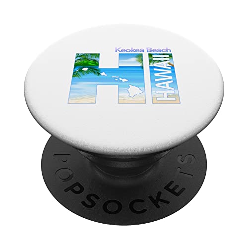 Keokea Beach HI Hawaii Aloha State Vacation PopSockets Swappable PopGrip