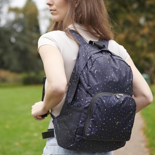 ECO CHIC Hiking Lightweight Packable Backpack - Foldable Daypack for Travel & Hiking & Outdoor Adventures - Waterproof Backpack from Recycled Materials (Wild Birds Blue) by ECO CHIC - Image 2
