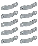 Gedotec Mittel-Aufhänger Küchen-Schrank Schrankaufhänger für die Wand-Montage | 65 x 17 mm | Stahl verzinkt | Schrankhalter für Hängeschränke & Oberschrank | 10 Stück - Wandhalter Metall zum Schrauben
