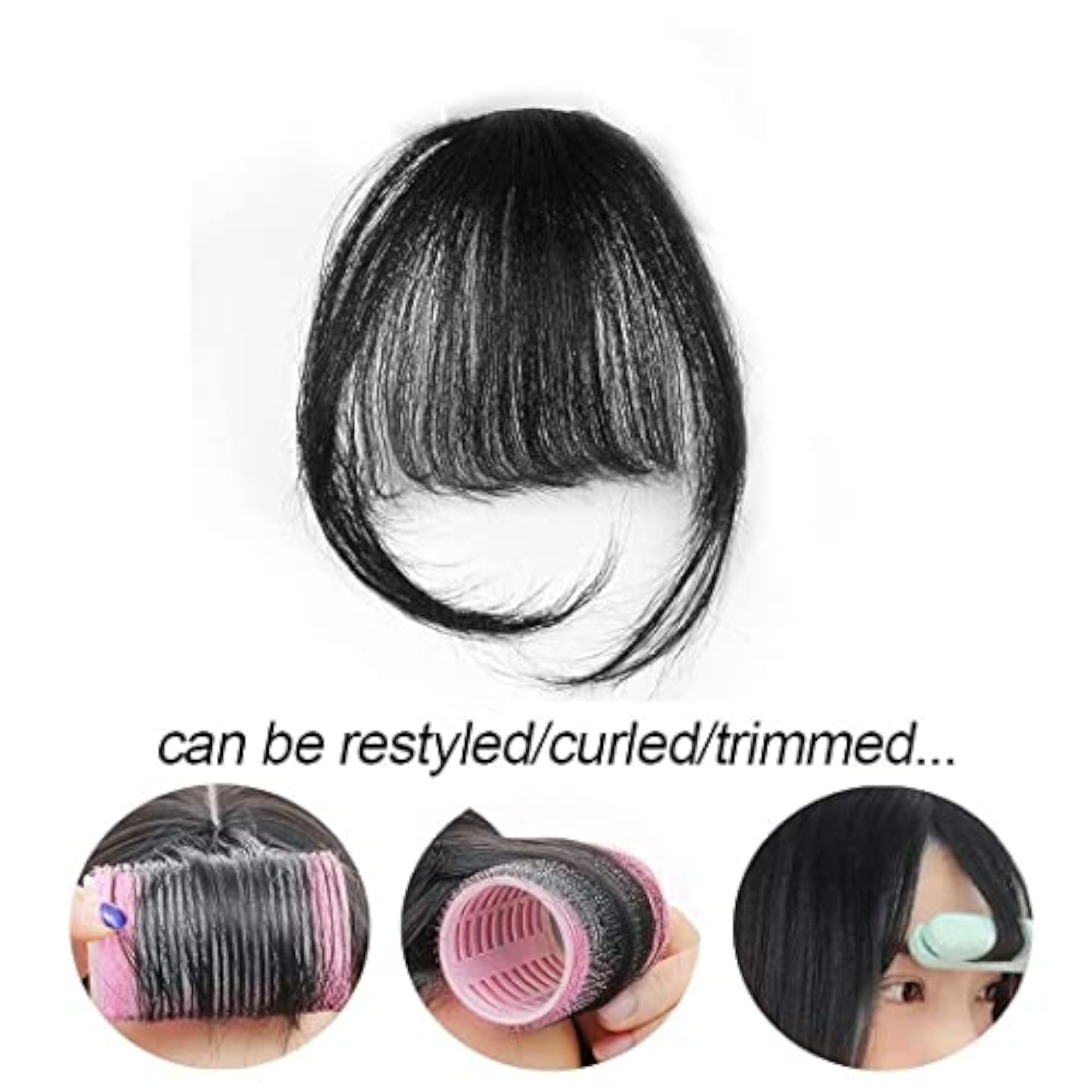 Clip On Fringes Hair Bangs Extensions for Women