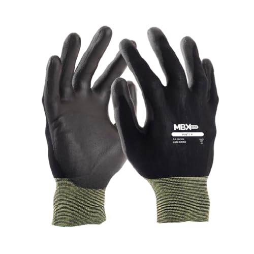 Luva De Segurança Multitato Tátil Banhada Pu Black Epi Aa C.A (mecânico, Pedreiro, Eletricista, Logi