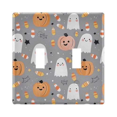 UMIRIKO Halloween Pumpkin Ghosts Light Switch Cover Plate Covers Decorative Double Toggle Home Decor 202b7074