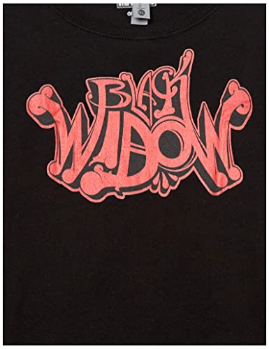T-shirt Marvel Street Widow noir en taille L pour fille
