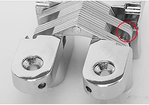 ドアヒンジ 180度 隠しヒンジ キャビネット 食器棚 木製ボックス ネジ取り付け、ステンレススチール つや消し仕上げ、ドアロックア