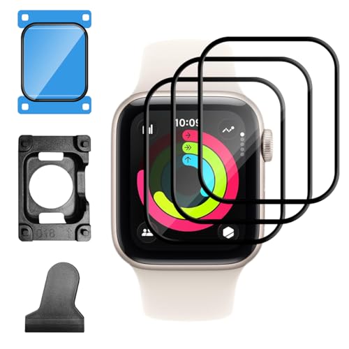 Ya en manzanajugosa.com: GEEMEE Protector de Pantalla para Apple Watch SE 3 40mm, 3 Pack Borde Curvo 3D, Antiarañazos, Sin Burbujas,HD Película Protectora Flexible Ultra Irrompible Antiarañazos-Negro