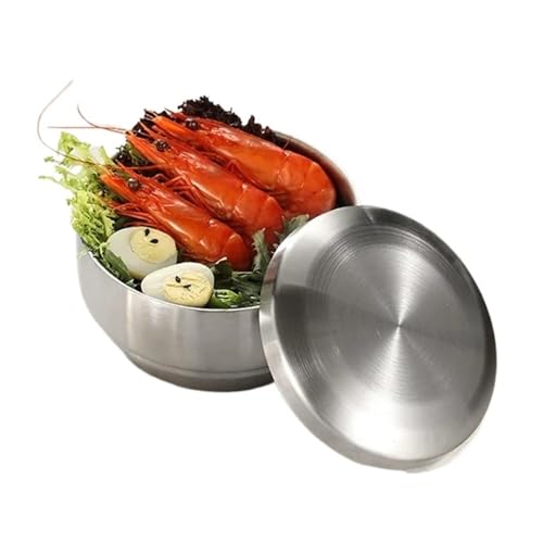 Bol à riz en acier inoxydable double couche pour éviter les brûlures