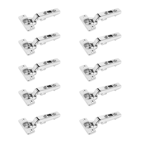 10 charnières amortissées - Battement extérieur (cou 0) + plaque de montage - charnière T45 T48 T52 avec amortisseur + embase. (socle 3D + vis, entraxe 48 mm) Cover