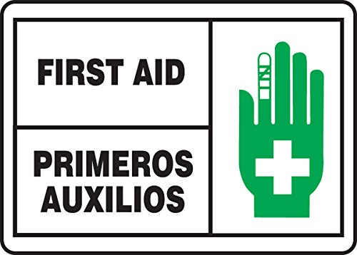 AccuformNMC SBMFSD594MVA Aluminum Spanish Bilingual Safety Sign