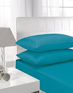 NIYS Luxury Bedding Finest 100% Egyptian Cotton Pillowcase Pair Teal, (Pillow Pair, Teal)