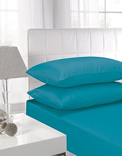 NIYS Luxury Bedding Finest 100% Egyptian Cotton Pillowcase Pair Teal, (Pillow Pair, Teal)