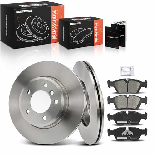 Frankberg Bremsensatz inkl. 2x Bremsscheiben + 4x Bremsbeläge Vorne Kompatibel mit 3er Touring E46 3er Cabriolet E46 Z4 Roadste.r E85 3er E46 Replace# 34116761244