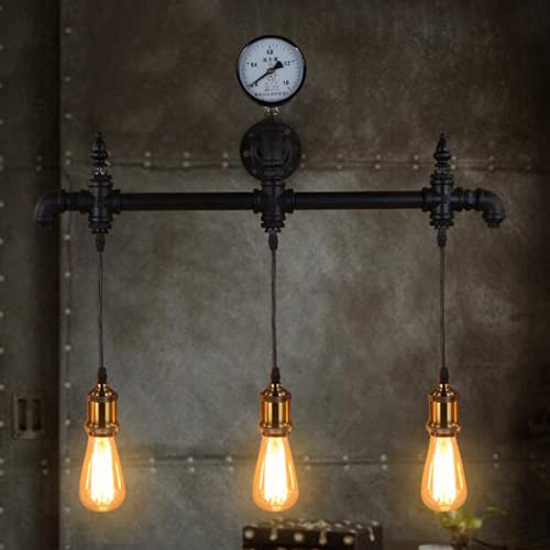 Applique murale antirouille style usine avec triple douille E27 vintage