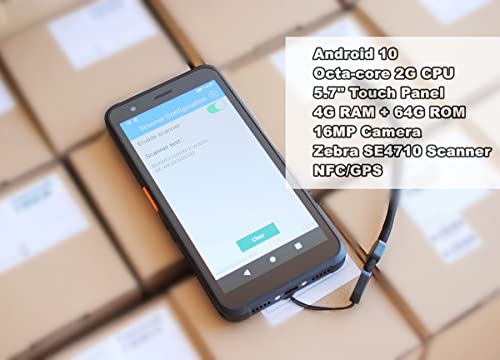 Vanquisher Rugged Android Handheld PDA with 1D 2D Barcode Scanner (Zebra SE4710 Scan Engine) | 5.7" Full Touch Screen | WiFi & 4G LTE, for Warehouse Inventory & Assets Tracking - Thumbnail 7