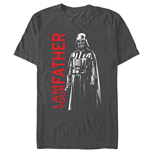 STAR WARS Men's A New Hope Darth Vader I Am Your Father T-Shirt, Charcoal, S