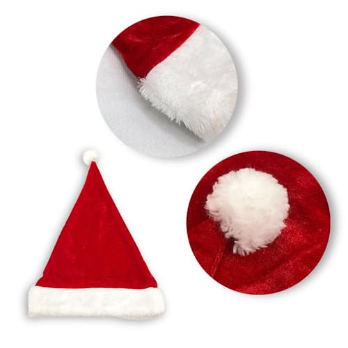 Gorro Papai Noel Veludo Vermelho 40 cm Touca Natal