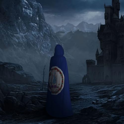 Cape à capuche drapeau de Virginie pour Halloween et fêtes - 7