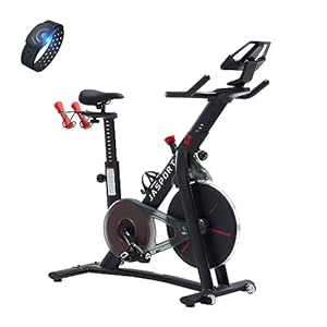 JASPORT Speedbike S3, Hometrainer Indoor Cycling Bike | Magnetisch remsysteem en krachtige riem| App met Video on Demand Training Cursussen | Borstband Inbegrepen