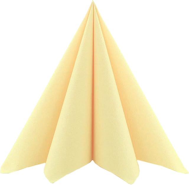 Sovie HORECA Serwetki Airlaid 40 x 40 cm | wysokiej jakości serwetki jednorazowe | bardzo chłonne i przypominające tkaninę | idealne na wesele i imprezy | 50 sztuk | (Sahara)