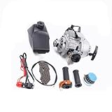 YINZINR 2 Stroke Gas Powered Engine Motor Kit, Pro 49cc Bike Bicycle Motor Petrol DIY Motor Engine Kit, Bicycle Conversion Set, for Pocket Bike, Mini Dirt Bike, ATV, Scooter