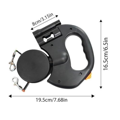 Corde rétractable pour animaux de compagnie avec système double pour simplifier vos sorties - 3
