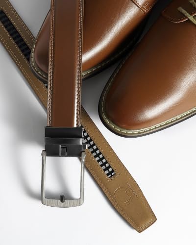 Image of CHAOREN Click Belt Men - 1 3 /8 inch Leather Ratchet Belt for Dress Casual