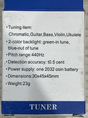 UXEN Guitar Tuner Clip On, Digital Tuners of Guitar Accessories with Picks, for Acoustic Guitar, Electronic Guitar, Bass, Violin, Ukulele and Other Stringed Instruments - Image 7