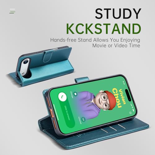 Wallet Case for iPhone 17 Air with Credit Card Holder,PU Leather Folio Flip Kickstand Protective Shockproof Cover for Apple 17Air Phone Case (Green, for iPhone 17 Air - 6.5'') by FLIPALM - Used condition - Image 4