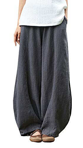 image for FEOYA Women Casual Pants Yoga Pants Harem Pants Drop Crotch Beach Pant