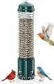 Squirrel Proof Bird Feeder, Metal Bird Feeders for Outdoors Hanging, 3.6LB Large Seeds Capacity for Wild Birds, Finch, Cardinal, Blue Jay, Chickadee, Green