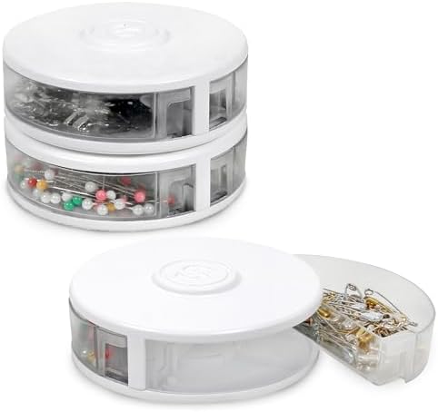 SINGER Small Notions Organizer – Clear Plastic Organizer for Sewing, Embroidery, Craft Room Organization, Stackable Storage Container for Art Supplies, Office, Craft & Sewing Box Organizer, Set of 3