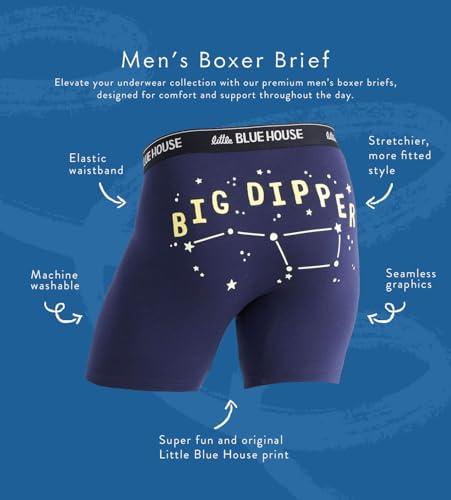 Boxer briefs Little Blue House para hombre en algodon comodo 4