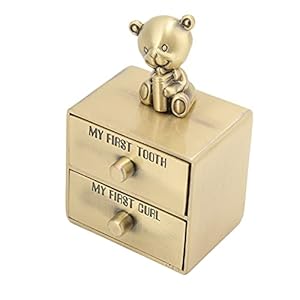 Babytandendoos, zinvolle zinklegering Schattige kleine beervorm tandopslaghouder Organizer voor het verzamelen van…