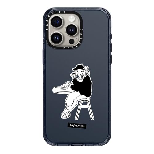 CASETiFY �C���p�N�g iPhone 15 Pro Max �P�[�X [MIL�K�i���� (4x MIL-STD-810G) / 2.5m����̗����������N���A] - Relaxed - �N���V�b�N�u���[