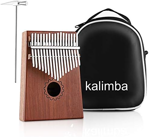 MINGPINHUIUS Kalimba 17 Key Thumb Piano, Mbira Thumb Drive Portable Chrimase Musical Instrument, Unique Christmas, Birthday Gifts for Kids, Friends, Music Lovers or Beginners (Gear)