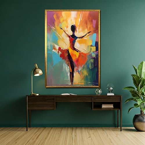 Tableau abstrait de ballerine colorée pour exprimer votre passion