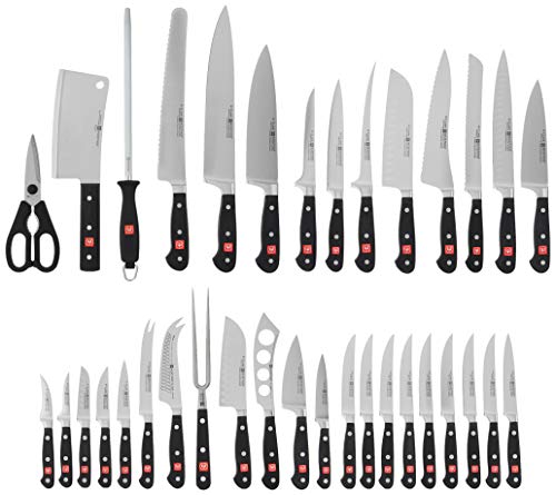 Wusthof Classic Thirty-Six Piece Block Set, One Size, Black, Stainless Steel #TOP1