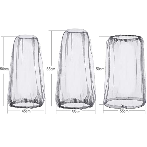 Mosquito Head Net Mesh, Face Neck Fly Netting Hood from Bugs Gnats No-See-Um Net for Any Outdoor Lover (3Pcs) - Thumbnail 2