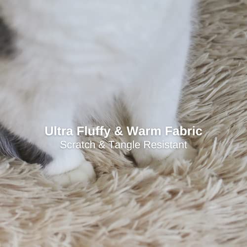 Petfelix Self Warming Cat Mat - Non-Skid Thermal Pet Mat, Cat Blanket For Indoor Cats, Washable Outdoor Insulation For Cat House, Carrier Cat Bed, Beige, 25 * 21 Inches #TOP2