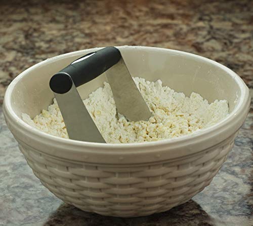 Cestari Professional Pastry Cutter - Heavy Duty Dough & Pastry Blenders - 4 Thick Blades - Soft Grip Handle - Pie Making Tools - 304 Stainless Steel - Lifetime Replacement Warranty