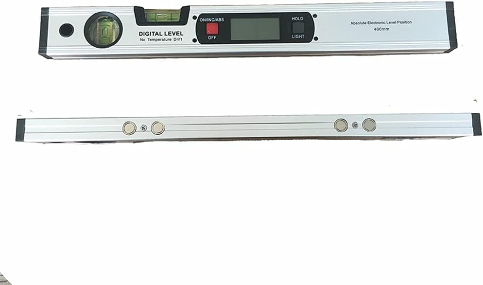 Digital Protractor Angle Finder Inclinometer Electronic Level 360 Degree with/Without Magnets Level Angle Slope Test Ruler 400mm(Red with Magnets)