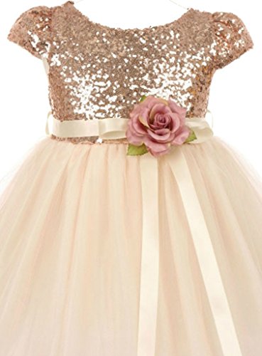 AkiDress Classic Baby Sequins Bodice Shinny Flower Girl Dress for Little Girl2